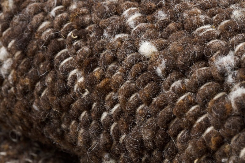 Dywan okrągły wełniany dwustronny Nepal 2100 brąz -splot