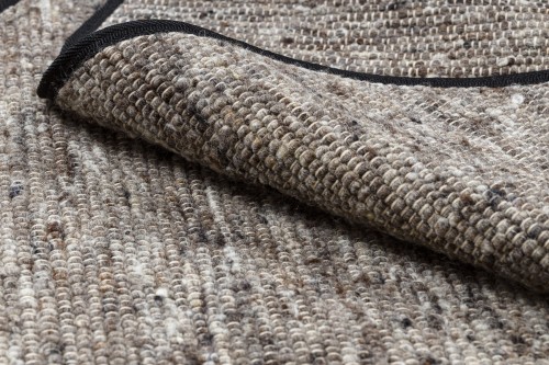 Dywan okrągły dwustronny wełniany Nepal 2100 natural ciemnoszary - bok