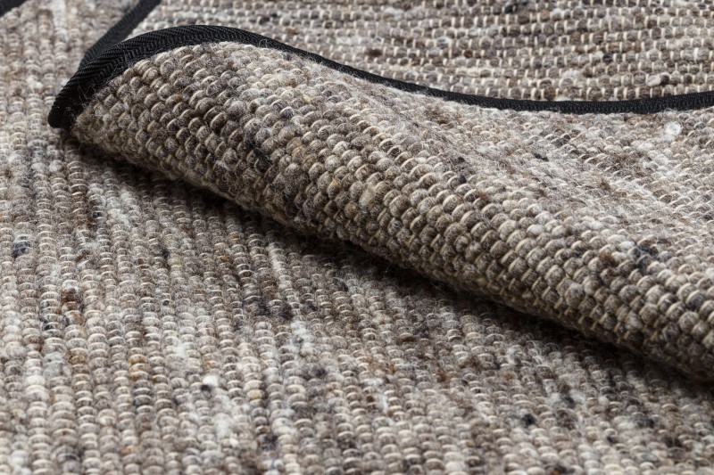 Dywan okrągły dwustronny wełniany Nepal 2100 natural ciemnoszary - bok