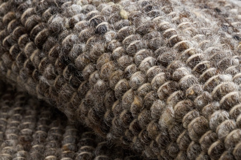 Dywan okrągły dwustronny wełniany Nepal 2100 natural ciemnoszary - splot