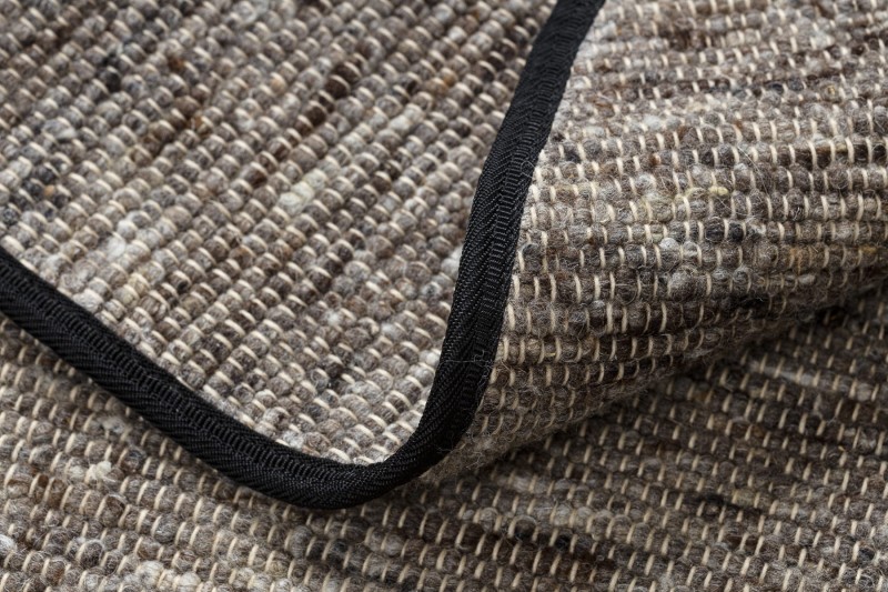 Dywan okrągły dwustronny wełniany Nepal 2100 natural ciemnoszary - spód