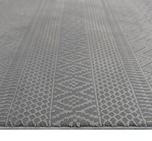 Dywan geometria Zurich 1901 szary - brzeg