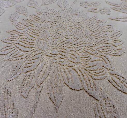 Dywan nowoczesny w kwiaty Zurich 1964 żółty - runo