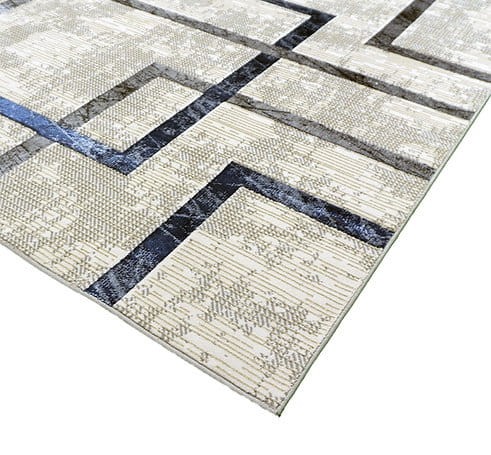 Dywan nowoczesny Esprit 3609 beżowo-niebieski - róg