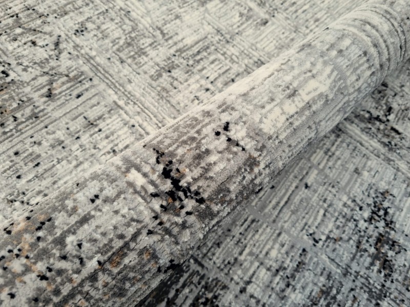 Runo  dywanu nowoczesnego vintage Exclusive 441 szaro-czarnego