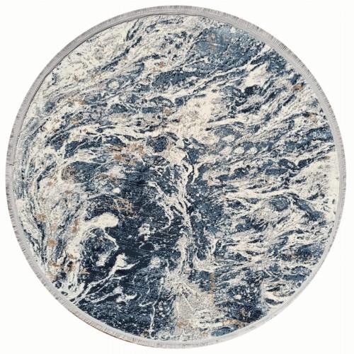 dywan syntetyczny exclusive KOŁO 101 GRAY NAVY _dywanywitek_pl_