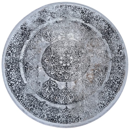 Dywan EXCLUSIVE 249 gray-black koło _dywanywitek_pl_