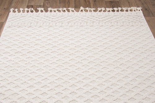 Wzór kremowego dywanu boho Milano 027