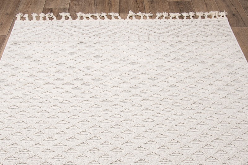 Wzór kremowego dywanu boho Milano 027