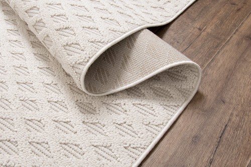 Wzór 3d kremowego dywanu boho Milano 027