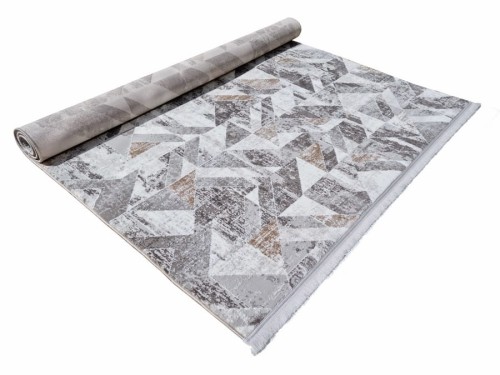 Dywan vintage Exclusive 102 brązowo-złoty zwinięty w rulon