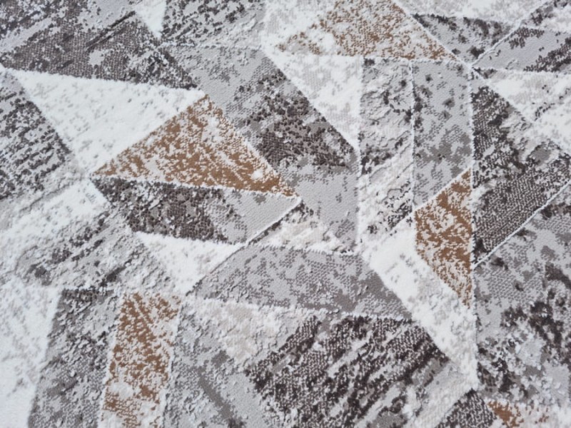 Wzór dywanu vintage geometria Exclusive 102 brązowo-złotego