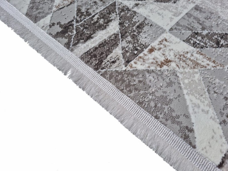 Wykończenie frędzlami dywanu vintage Exclusive 102 brązowo-złotego