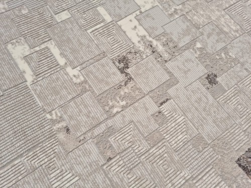 Wzór dywanu geometrycznego Exclusive 234 beżowo-złotego