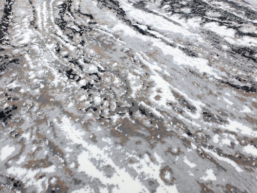 Zbliżenie runa dywanu wzór marmur Exclusive 100 szaro-czarnego