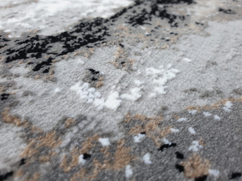 Runo 3d dywanu wzór marmur Exclusive 100 szaro-czarnego