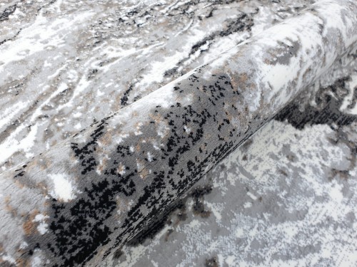 Runo dywanu wzór marmur Exclusive 100 szaro-czarnego