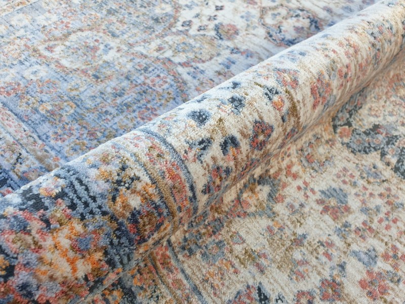 Runo dywanu owalnego tradycyjnego Kentucky 572 niebieskiego