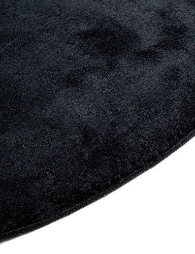 Dywan okrągły pluszowy Loren czarny dywanywitek_pl_2