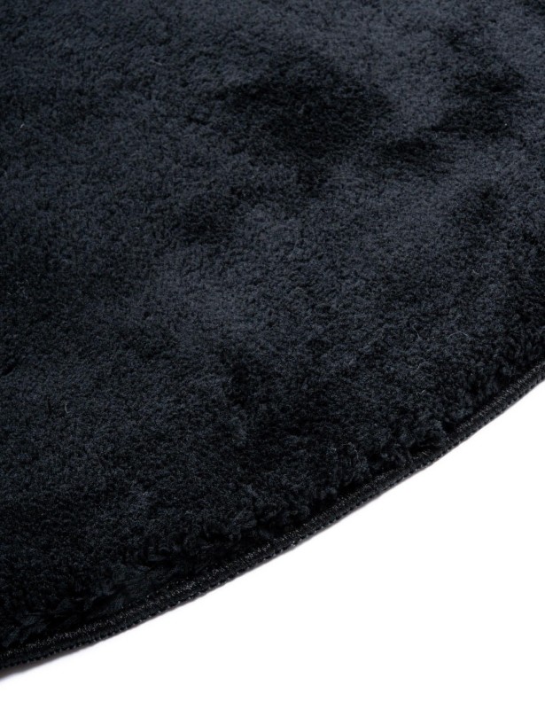 Dywan okrągły pluszowy Loren czarny dywanywitek_pl_2