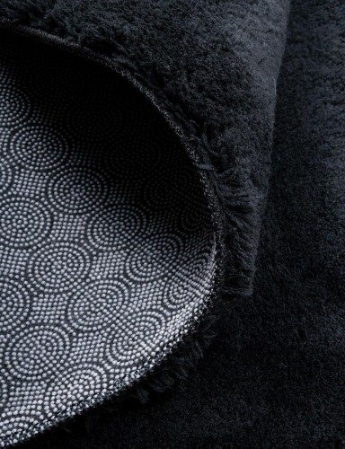 Dywan okrągły pluszowy Loren czarny dywanywitek_pl_4