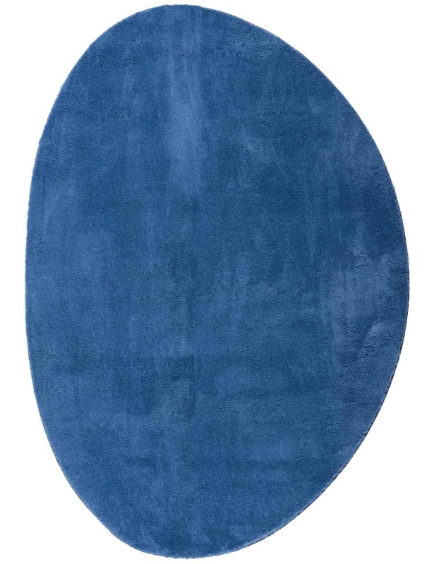 Dywan pluszowy Loren niebieski kształt stone _dywanywitek_pl_