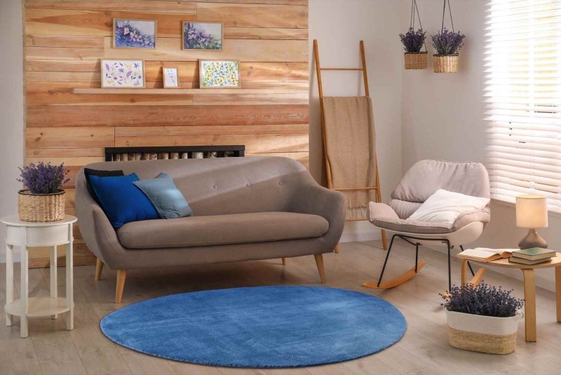 Dywan pluszowy Loren niebieski kształt stone _dywanywitek_pl_2