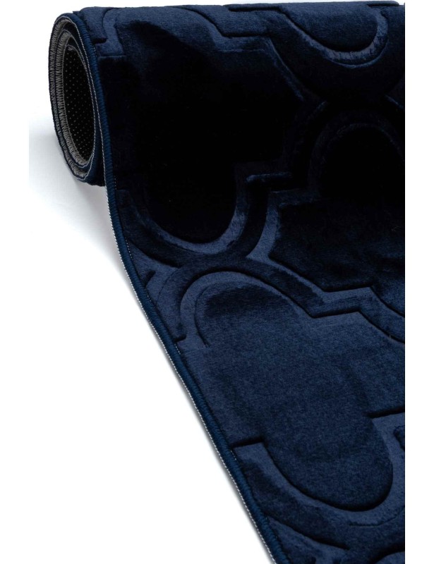 Bok  dywanu pluszowego Alaska marokańska koniczyna granat