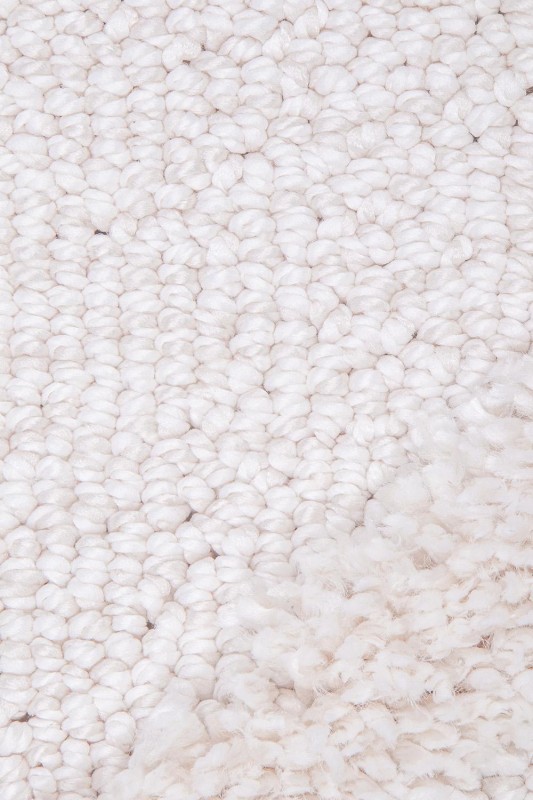 Zbliżenie na runo cut i loop dywanu Berber 7063 w kolorze kremowym
