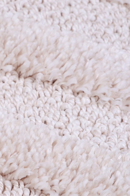 Zbliżenie na runo cut i loop dywanu Berber 9754 ivory