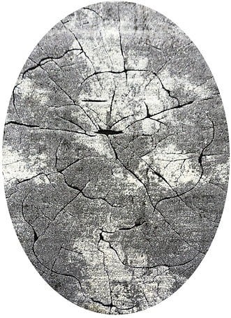 Dywan owalny Miami 129 szary