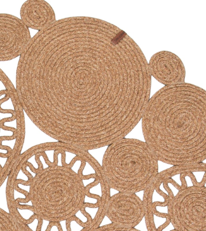 Dywan pleciony okrągły Zoja beżowy 4011 _dywanywitek_pl_detal