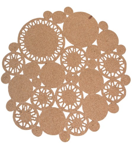 Dywan pleciony okrągły Zoja beżowy 4011 _dywanywitek_pl