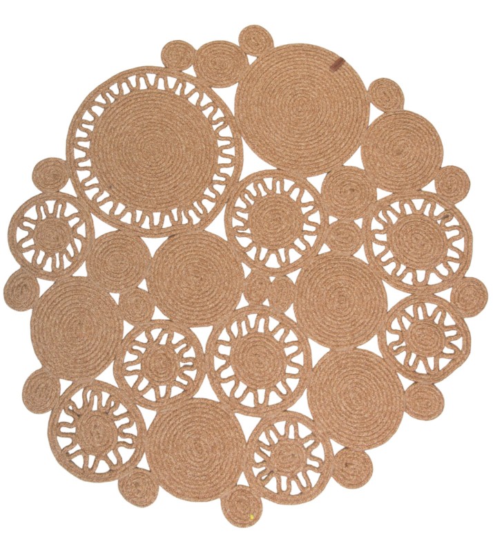 Dywan pleciony okrągły Zoja beżowy 4011 _dywanywitek_pl