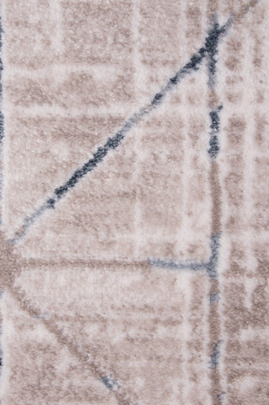 Zbliżenie runa beżowo niebieskiego dywanu galeria gl048v