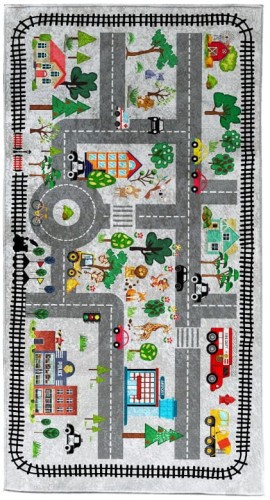 Dywan dla dzieci Kids 2027 Drogi i uliczki