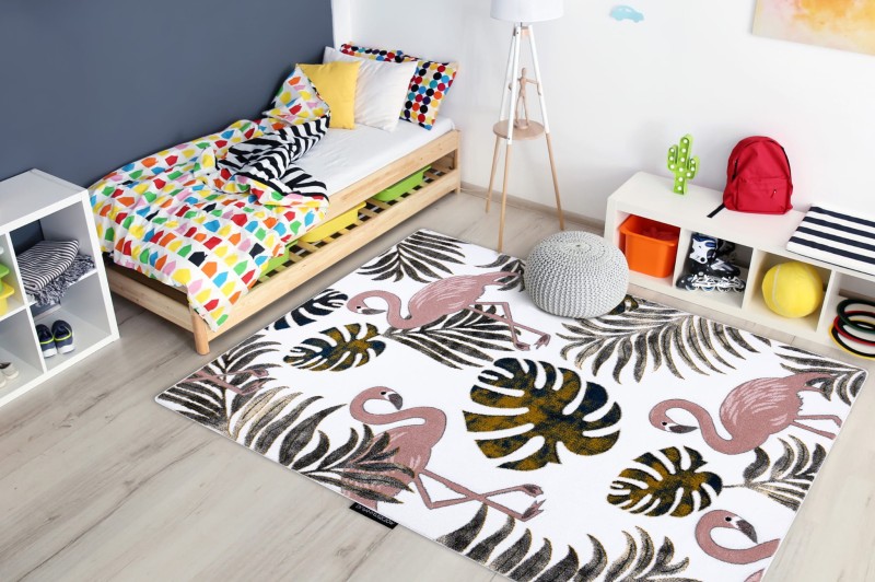 dywan-petit-garden-flamingi-liscie-monstery-krem-dywanywitek-2
