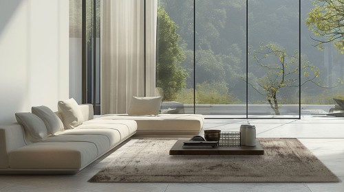 dywan Carpet Decor Magic Home Beto beige w salonie