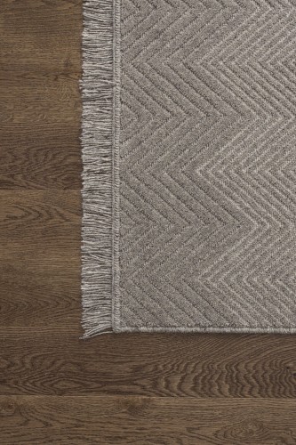 Dywan wełniany Agnella Noble Poco szary - frędzle