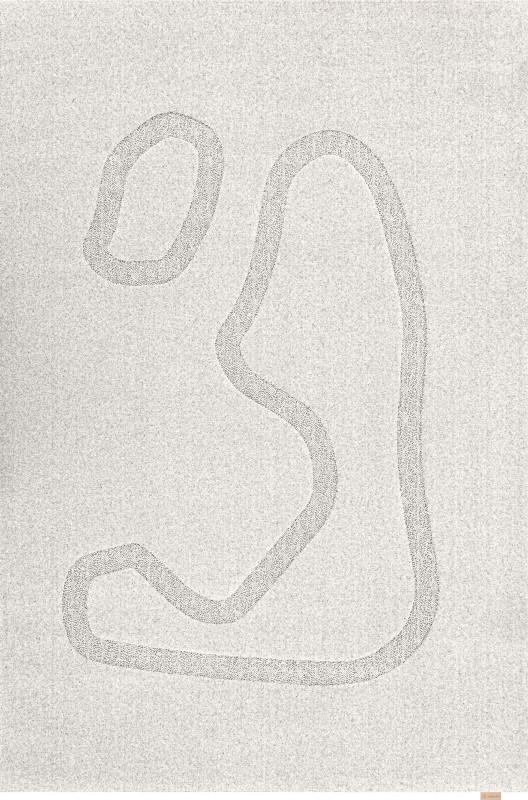 Dywan jasno szary wełniany Agnella Ladnini Morphic Blooms