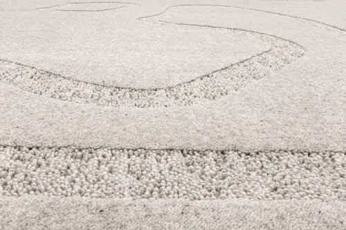 Dywan wełniany Agnella Ladnini Morphic Blooms jasny szary - runo