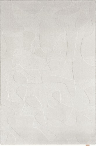 Dywan wełniany jasny szary Agnella Ladnini Morphic Botanica - kształt prostokąt