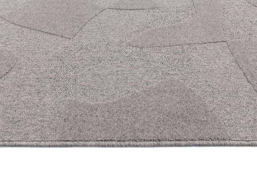 Dywan wełniany Agnella Ladnini Morphic Botanica szary - zbliżenie na runo 3D