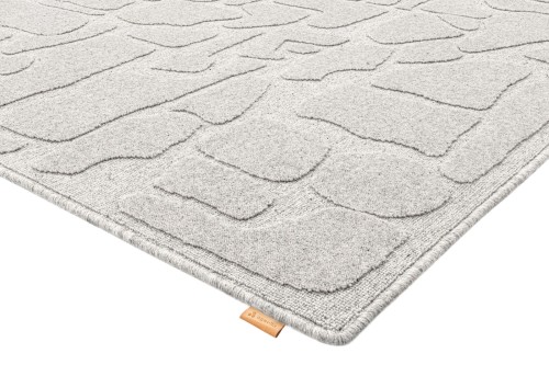 Dywan jasny szary wełniany Agnella Ladnini Morphic Dunes - róg