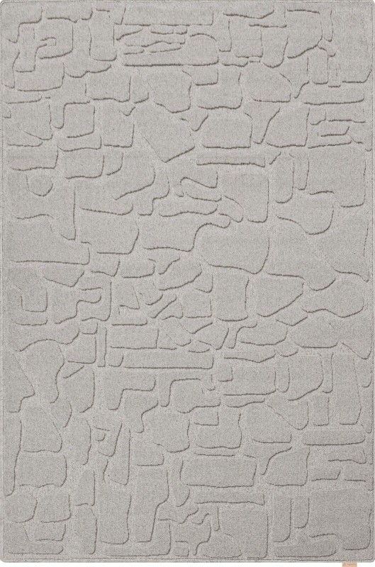 Dywan szary wełniany Agnella Ladnini Morphic Dunes