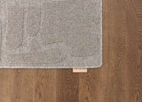 Dywan wełniany Agnella Ladnini Morphic Dunes szary - boki