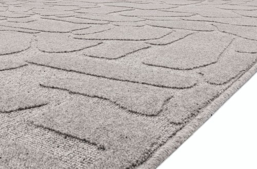Dywan wełniany Agnella Ladnini Morphic Dunes szary - runo
