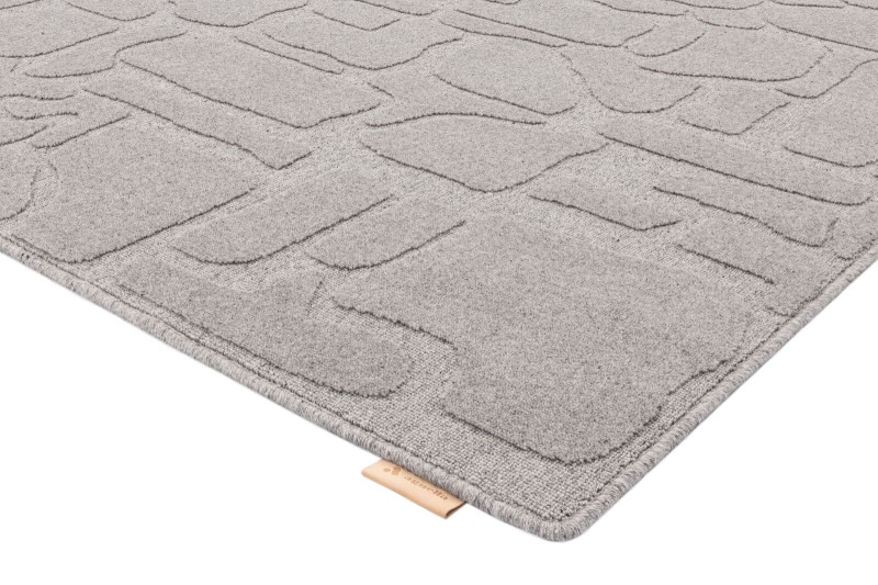 Dywan wełniany Agnella Ladnini Morphic Dunes szary - róg