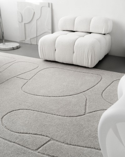 Dywan jasnoszary wełniany Agnella Ladnini do pokoju