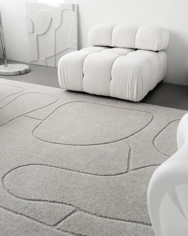 Dywan jasnoszary wełniany Agnella Ladnini do pokoju